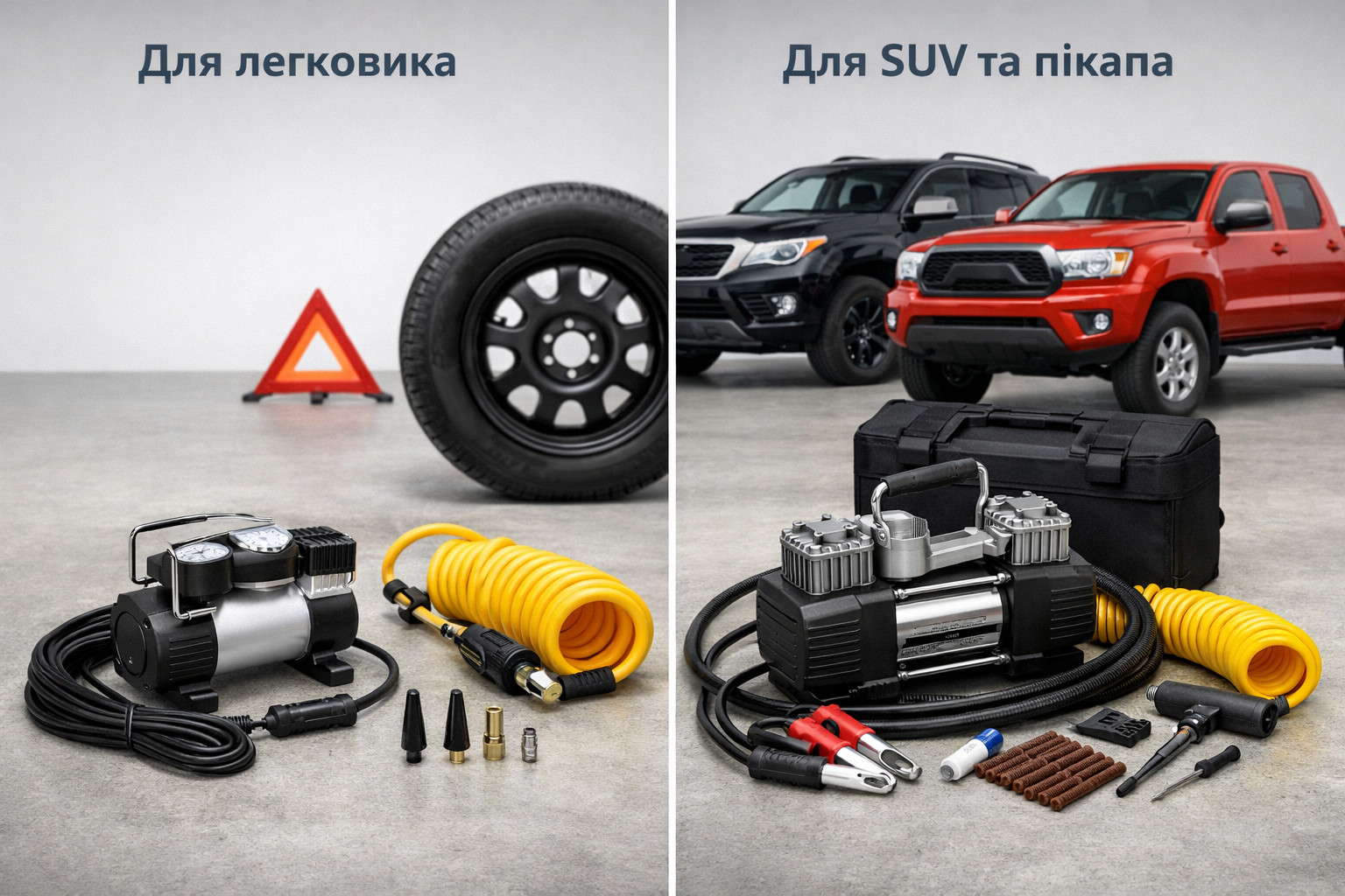 Aký kompresor vybrať pre osobné auto, SUV alebo pickup