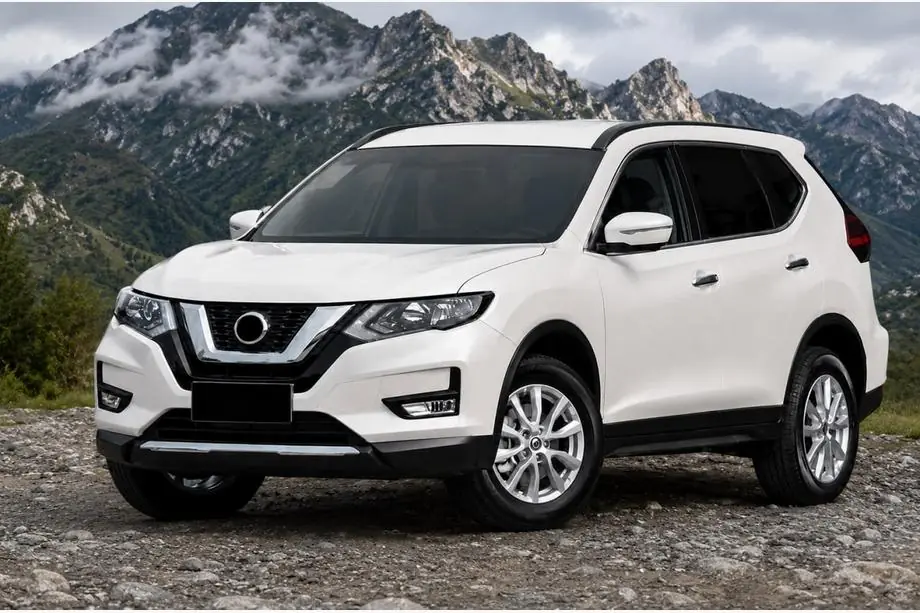 Nissan X-trail T32/Rogue 2014–2021 Integrované strešné lyžiny čierne OEM (pre X-trail, hliník, montáž lepením) Fotografia 1
