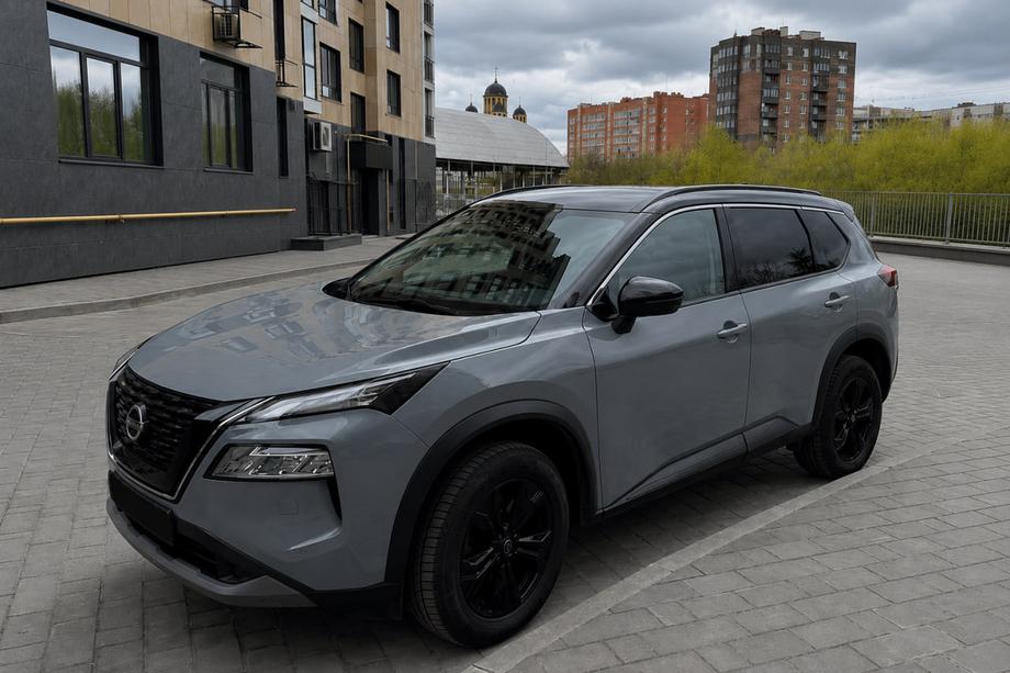 Nissan X-trail T33/Rogue 2022– Integrované strešné lyžiny čierne OEM (ABS plast) Image