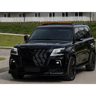 Čierne strešné lyžiny (hliník) Nissan Patrol Y62 2010–2024 fotografia 2