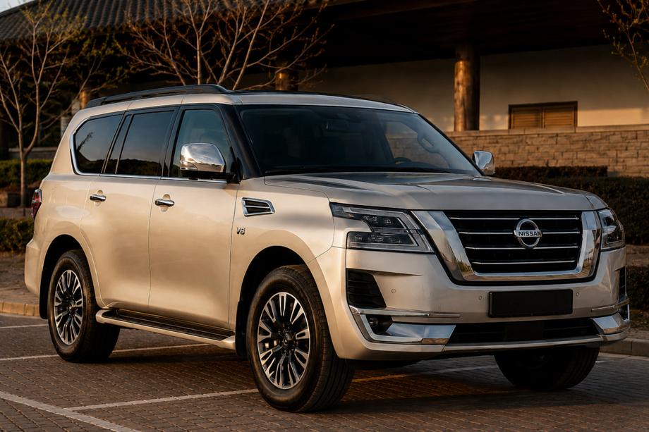 Nissan Armada 2016–2024 Čierne strešné lyžiny (hliník) Image