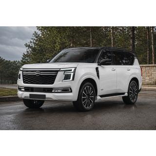 Integrované strešné lyžiny čierne OEM (hliník) Nissan Patrol Y63 2025– fotografia 1
