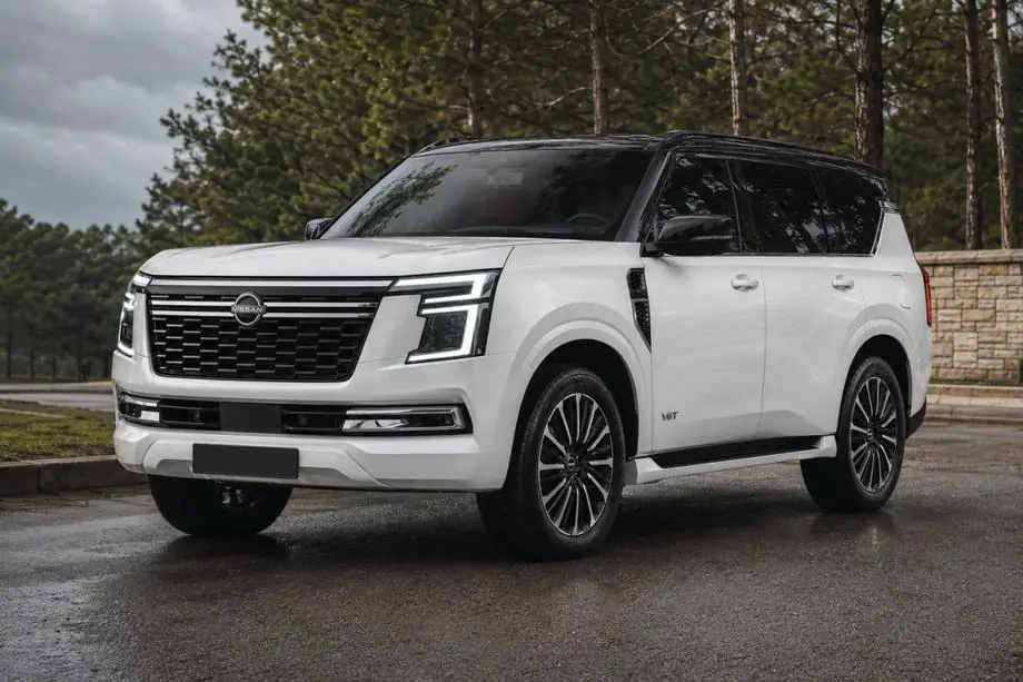 Nissan Patrol Y63 2025– Integrované strešné lyžiny čierne OEM (hliník) Image