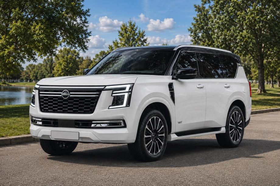Nissan Patrol Y63 2025– Integrované strešné lyžiny sivé OEM (ABS plast) Image