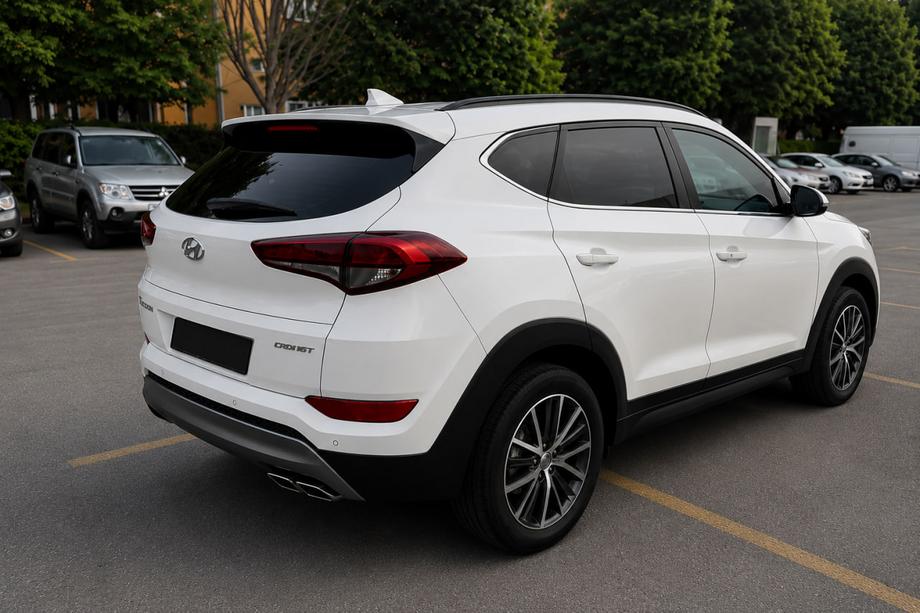 Hyundai Tucson TL 2016–2021 Integrované strešné lyžiny, čierne OEM (ABS plast, lepená montáž) Image