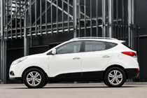 Hyundai IX-35 2010–2015 OEM strešné lyžiny sivé (ABS plast, montáž lepením) fotografia 1