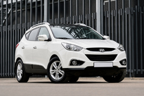 Hyundai IX-35 2010–2015 OEM strešné lyžiny sivé (ABS plast, montáž lepením) fotografia 2