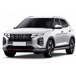 Sivé OEM strešné lyžiny (hliník, montáž lepením) Hyundai Creta 2021–