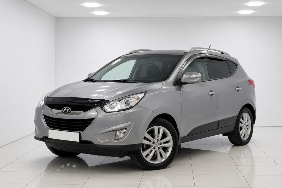 Hyundai IX-35 2010–2015 Sivé OEM strešné lyžiny (hliník, montáž lepením) Image