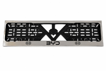BYD Chrómový rámček ŠPZ (1 ks, nerezová oceľ) fotografia 1