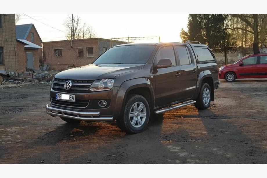 Volkswagen Amarok 2010–2022 Predný ochranný rám ST018-2 (nerez) Fotografia 9