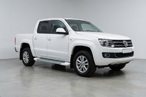 Volkswagen Amarok 2010–2022 Bočné nášľapy Allmond White (2 ks, hliník) fotografia 1