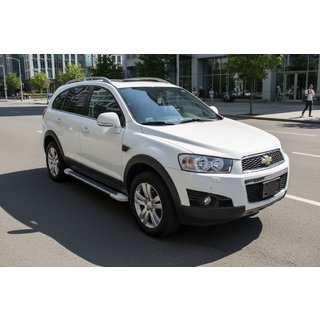 Bočné nášľapy Allmond White (2 ks, hliník) Chevrolet Captiva 2006–2019 fotografia 1
