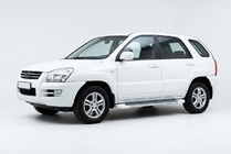 Kia Sportage 2004–2010 Bočné nášľapy Allmond White (2 ks, hliník) fotografia 1