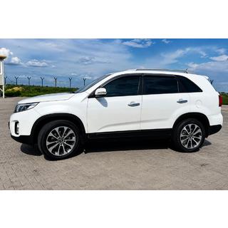 Sivé OEM strešné lyžiny (hliník, montáž lepením) Kia Sorento II XM 2009–2014 fotografia 1