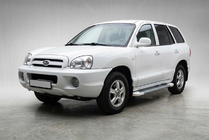Hyundai Santa Fe 1 2000–2006 Bočné nášľapy Allmond White (2 ks, hliník) fotografia 1