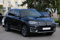 BMW X5 F15 2013–2018 Integrované strešné lyžiny chróm OEM (hliník) fotografia 1
