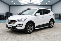 Hyundai Santa Fe 3 2012–2018 Bočné nášľapy Allmond White (2 ks, hliník) fotografia 1