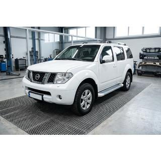 Bočné nášľapy Allmond White (2 ks, hliník) Nissan Pathfinder R51 2005–2014 fotografia 1