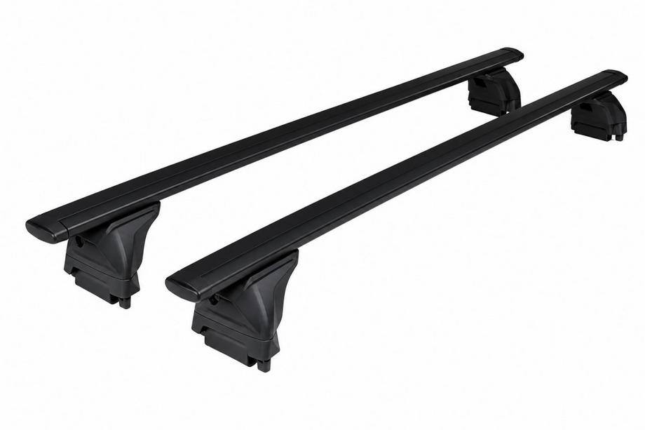 Jeep Wrangler 2007–2017 Strešný nosič (priečniky) čierny OEM (uzamykateľný na kľúč, hliník) Image