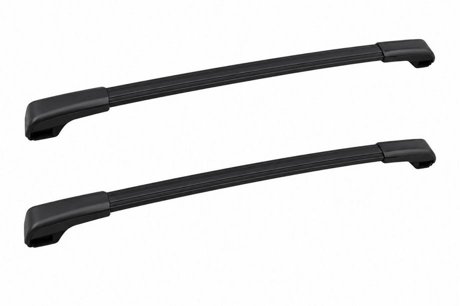 Subaru Impreza 2011–2016 Strešný nosič (priečniky) čierny na OEM pozdĺžne lyžiny (hliník) Fotografia 1