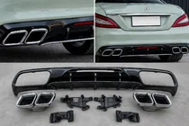 Mercedes CLS C218 2011–2018 Zadný difúzor s chrómovými koncovkami výfuku (2015-2018, dizajn GT63) fotografia 1