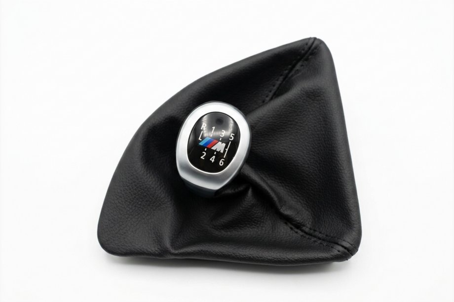 BMW 1 Series E81/E82/E87/E88 2004–2011 Manžeta radiacej páky + hlavica OEM V2 (koženka) Image
