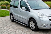 Peugeot Partner Tepee 2008–2018 Bočné nášľapy BlackLine (2 ks, hliník) fotografia 1