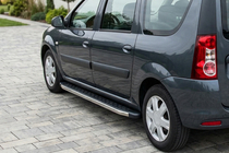 Dacia Logan MCV 2004–2014 Bočné nášľapy BlackLine (2 ks, hliník) fotografia 1