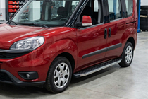 Fiat Doblo II 2010–2022 Bočné nášľapy BlackLine (2 ks, hliník) fotografia 1