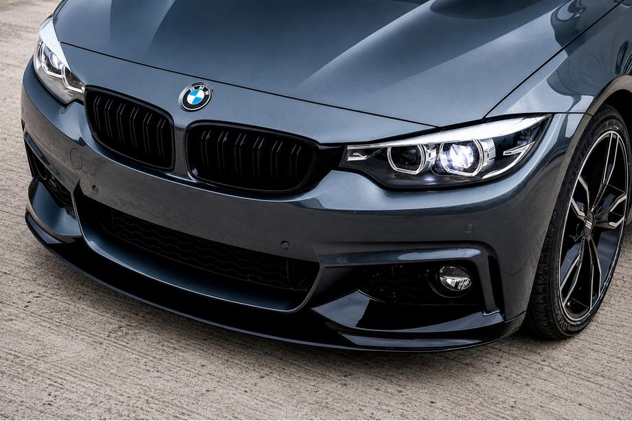 BMW 4 séria F32/F33/F36 2012–2020 MP-Style predný lip spojler (pre M-Sport, čierny lesk) Fotografia 1