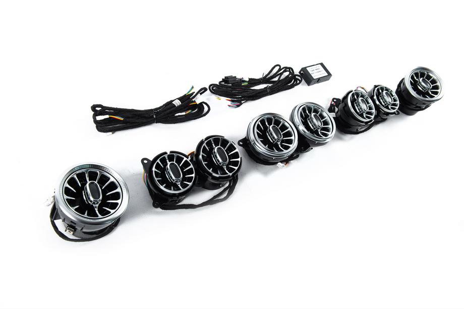 Mercedes S-class W222 2013–2022 LED deflektory vetrania (2018-2022, 64 farieb) Fotografia 4