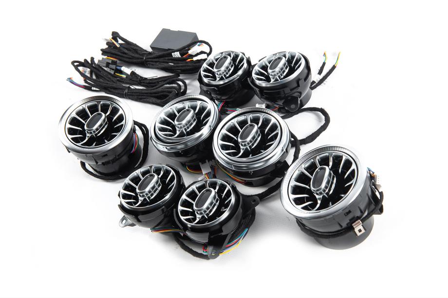 Mercedes S-class W222 2013–2022 LED deflektory vetrania (2018-2022, 64 farieb) Fotografia 7