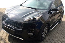 Kia Sportage 2010–2015 Bočné nášľapy BlackLine (2 ks, hliník) fotografia 1