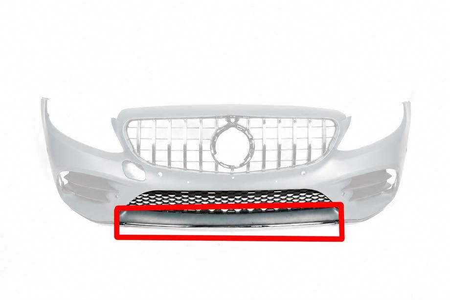 Mercedes C-class W205 2014–2021 Chrómová lišta do nárazníka (AMG Line 2018-2021) Image