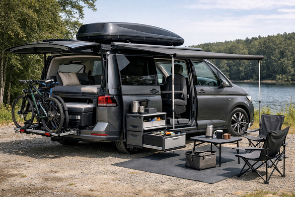 Čo namontovať na Volkswagen Caravelle T7 na rodinné výlety a prestavbu interiéru