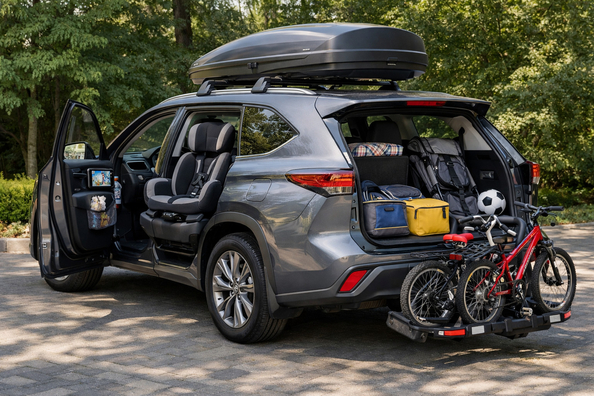 Balík úprav pre Toyota Highlander pre deti, batožinu a každodenný komfort Fotografia 1