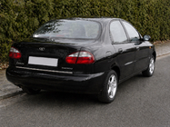 Daewoo Lanos 1998–2017 Nerezová lišta hrany kufra fotografia 1