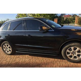 Bočné prahy Premium Black (2 ks, nerez) Audi Q5 2008–2017 fotografia 2