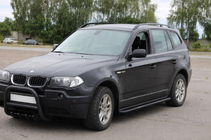 BMW X3 E83 2003–2010 Bočné nášľapy KB001 Black (nerez) fotografia 2