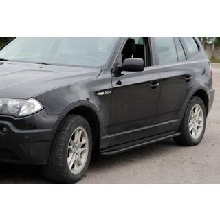 Bočné nášľapy KB001 Black (nerez) BMW X3 E83 2003–2010 fotografia 1