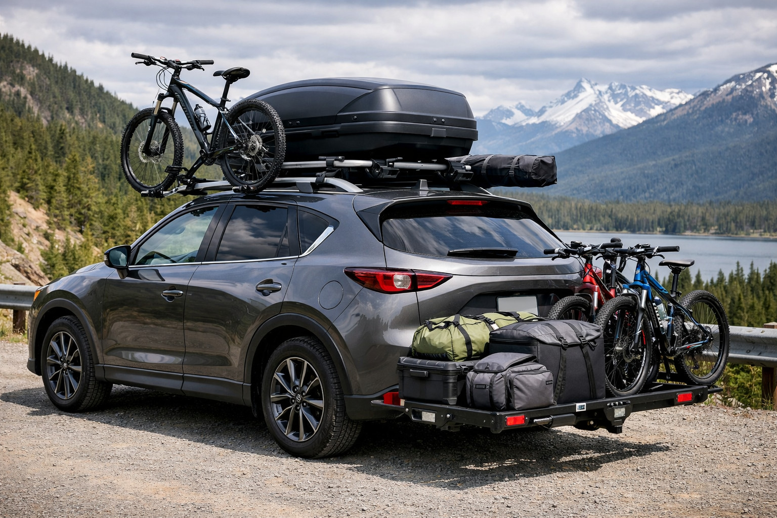 Čo namontovať na Mazda CX-5 2017+ na cestovanie a strešnú batožinu