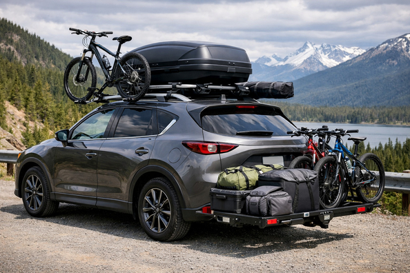 Čo namontovať na Mazda CX-5 2017+ na cestovanie a strešnú batožinu