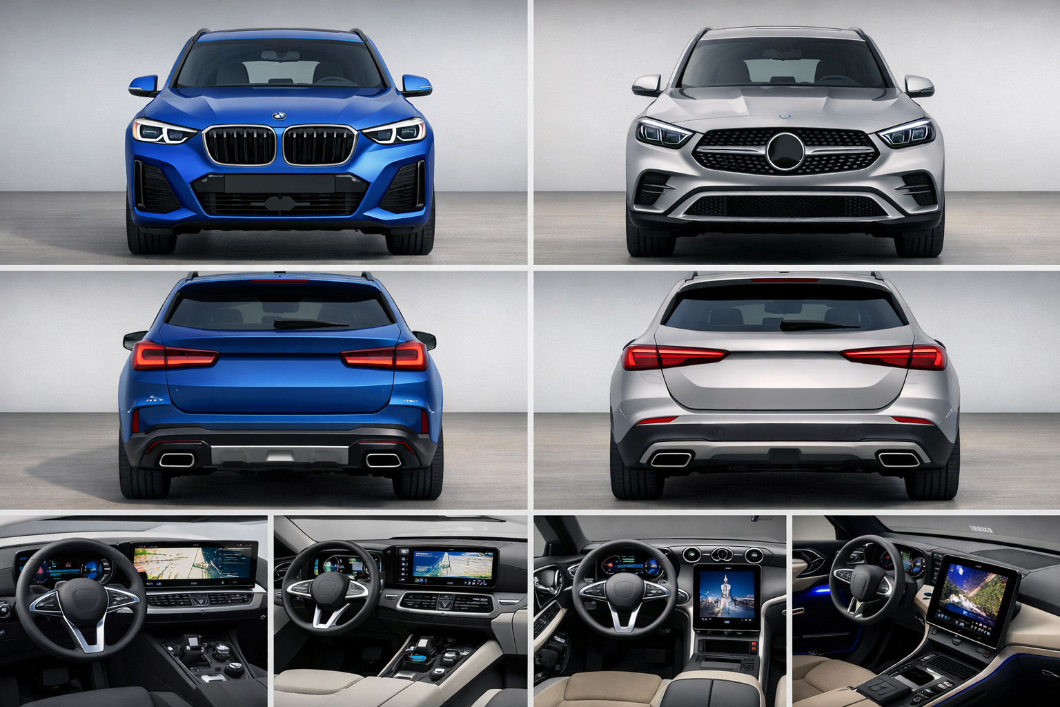BMW X3 G45 vs Mercedes-Benz GLC X254: dizajn, motory a výbava