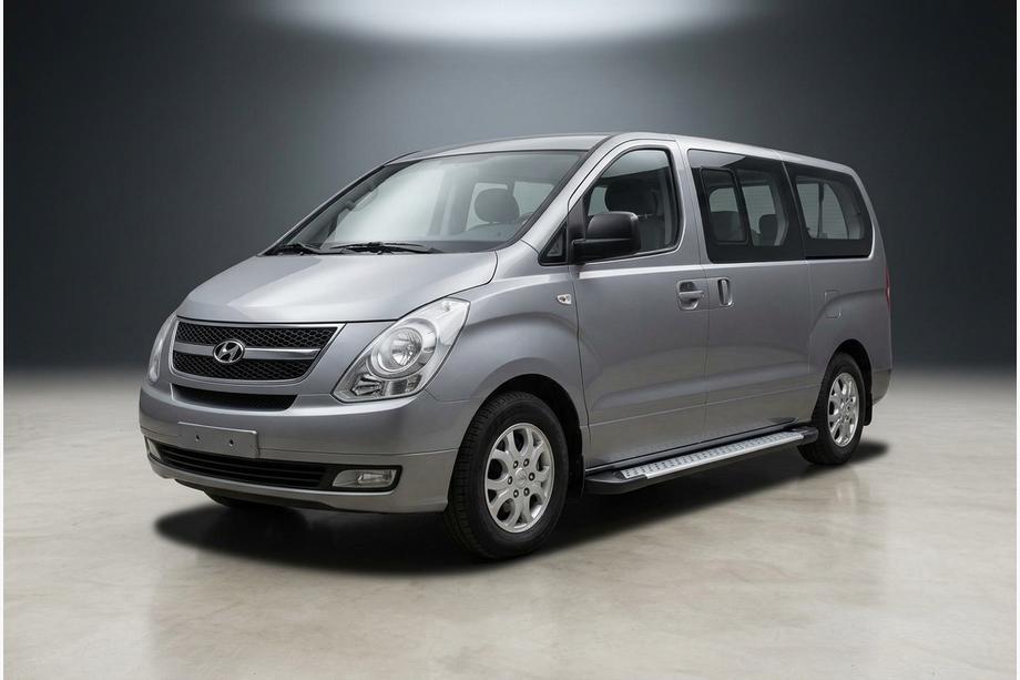 Hyundai H300, H1, Starex 2008–2020 Bočné nášľapy Allmond Grey (2 ks, hliník) Fotografia 1