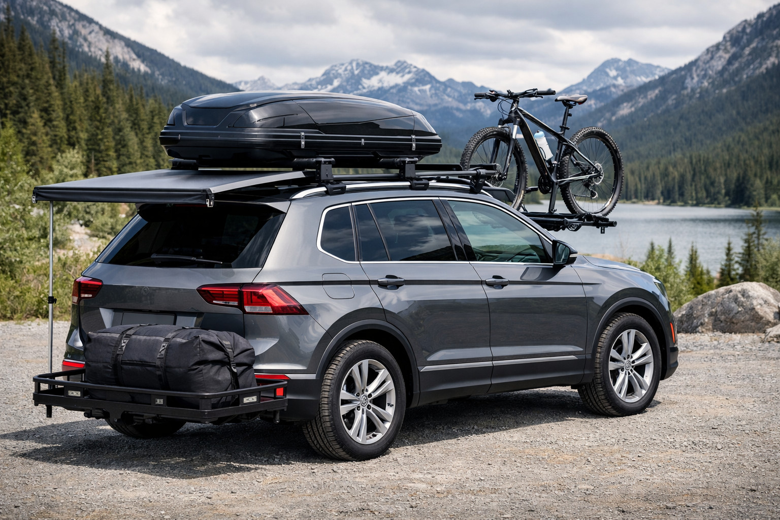 Čo namontovať na Volkswagen Tiguan 2016-2023 na strešnú batožinu a výlety