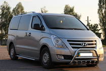 Hyundai H300, H1, Starex 2008–2020 Predný ochranný rám WT003-2 (nerez) fotografia 3