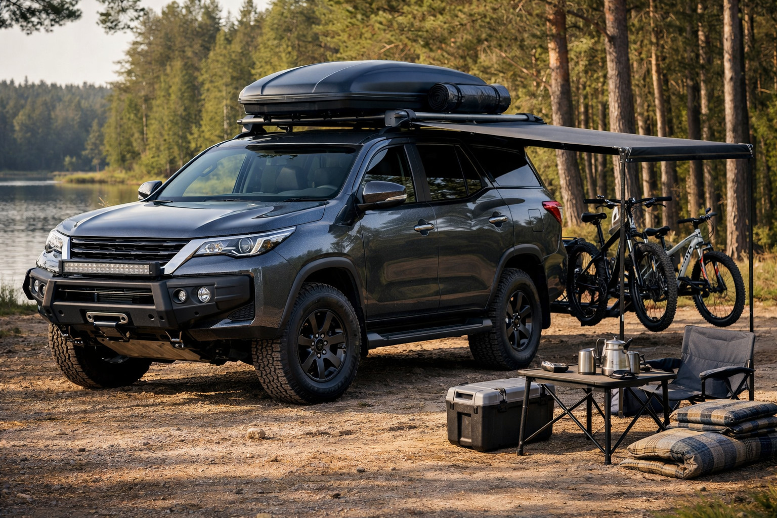 Čo dať na Toyota Fortuner po kúpe: rodina a výlety do prírody