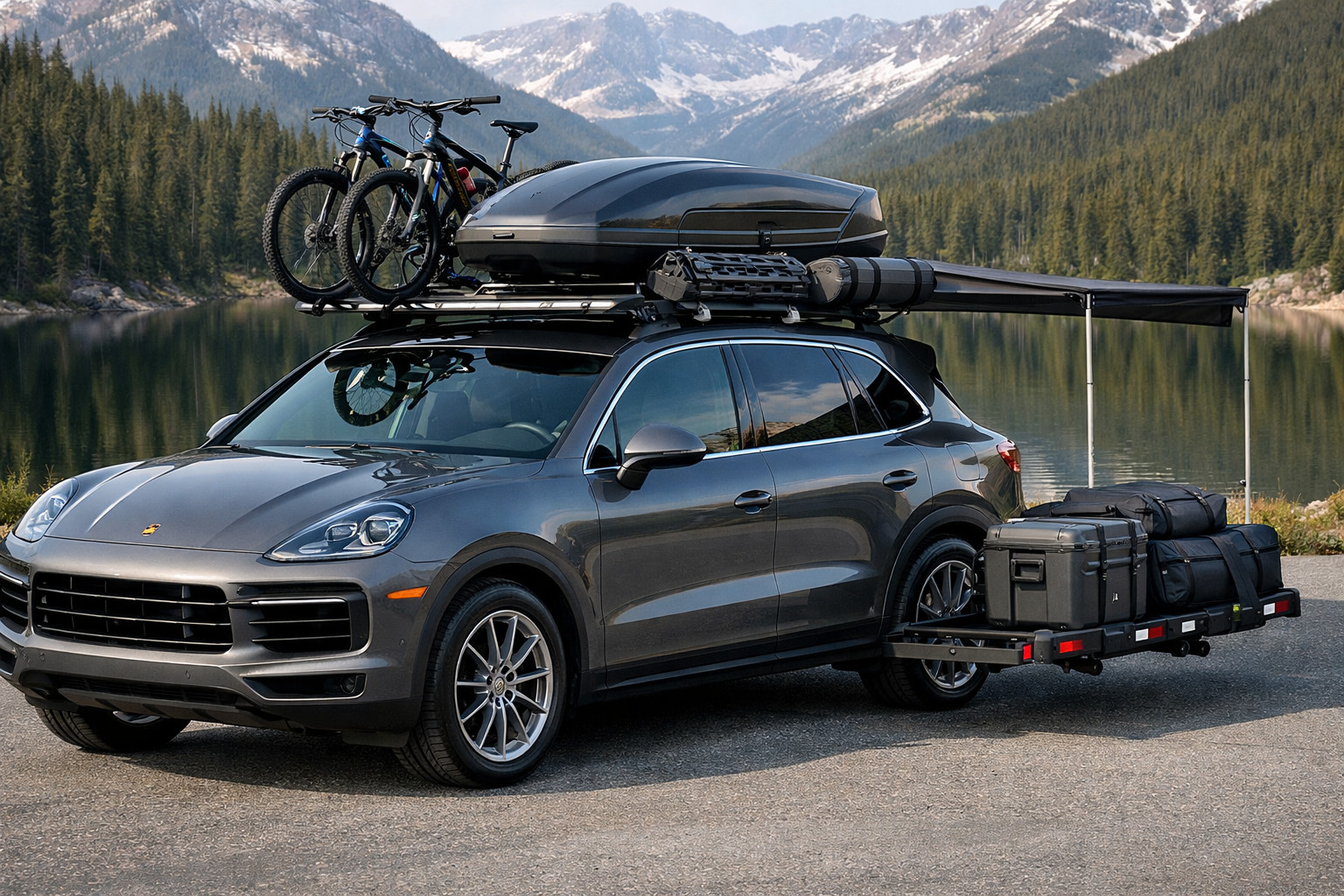 Čo dať na Porsche Cayenne 2018+ na strechu a na cesty