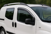 Peugeot Bipper 2008–2017 Okenné veterné deflektory s chrómovou lištou Niken Luxury (2 ks) fotografia 1